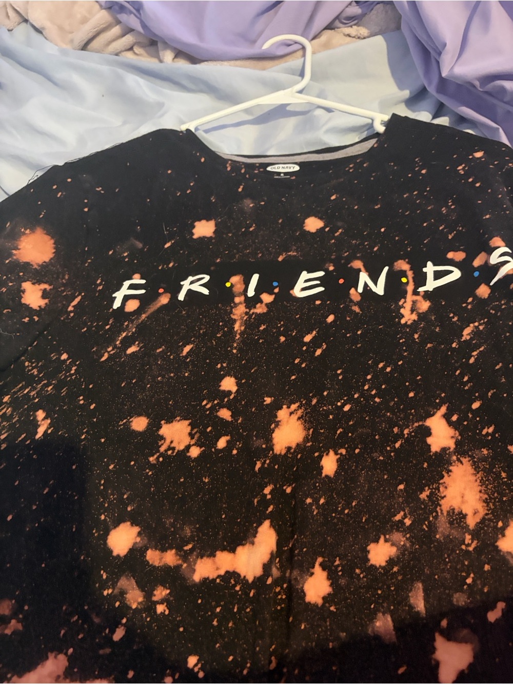 Old Navy Kids 'FRIENDS' Tie-Dye Sweatshirt - Black & Orange